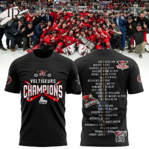 QMJHL Drummondville Voltigeurs Champions 2024 Hoodie – Black