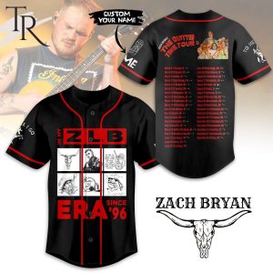 Zach Bryan The Quittin Time Tour 2024 Custom Baseball Jersey