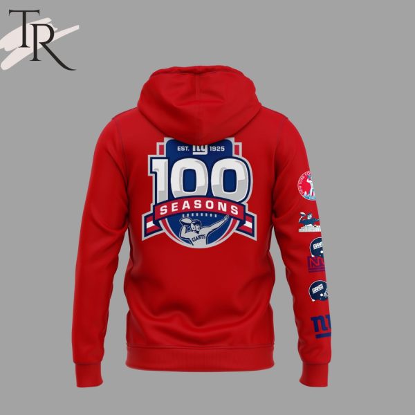 New York Giants 100th Season Prime Time Hoodie – Red