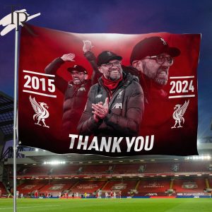 Thank You Coach Jurgen Klopp Liverpool 2015-2024 Flag
