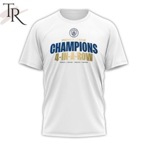 Manchester City Four-Time Premier League Champions History Makers T-Shirt