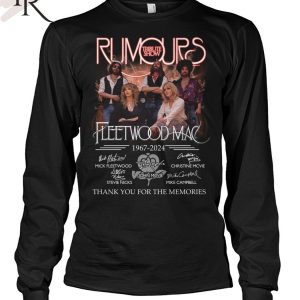 Rumours Tribute Show Fleetwood Mac 1967-2024 Thank You For The Memories T-Shirt