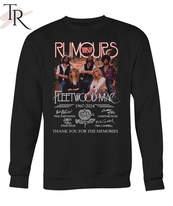 Rumours Tribute Show Fleetwood Mac 1967-2024 Thank You For The Memories T-Shirt