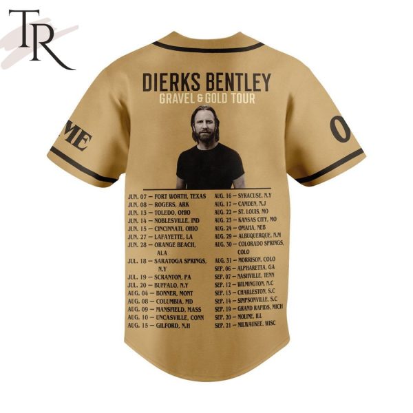 Dierks Bentley Gravel & Gold Tour Custom Baseball Jersey