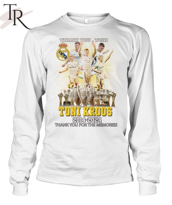 Thank You, Toni Kroos 2014-2024 Thank You For The Memories T-Shirt