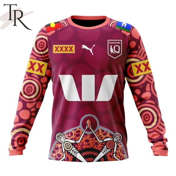 QLD Maroons State Of Origin Personalized 2024 Indigenous Hoodie
