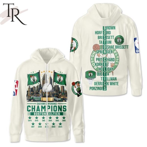 11-Time Eastern Conference Champions Boston Celtics Hoodie – Beige