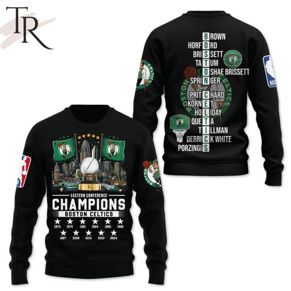 11-Time Eastern Conference Champions Boston Celtics Hoodie – Black