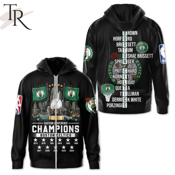 11-Time Eastern Conference Champions Boston Celtics Hoodie – Black