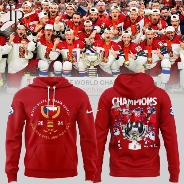 Czech Republic Men’s National Ice Hockey Team Six-Time Champions Hoodie, Longpants, Cap – Red