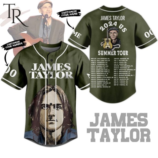 James Taylor 2024 Us Summer Tour Custom Baseball Jersey