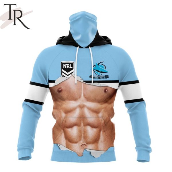 NRL Cronulla-Sutherland Sharks Special Men Ripped Design Hoodie