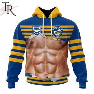 NRL Parramatta Eels Special Men Ripped Design Hoodie