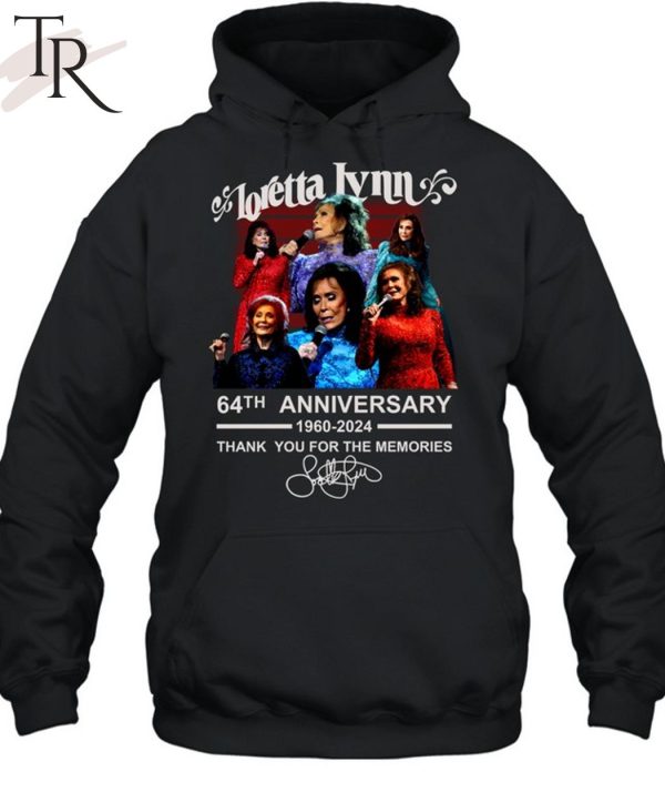 Loretta Lynn 64th Anniversary 1960-2024 Thank You For The Memories T-Shirt