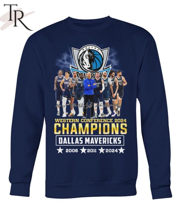 Western Conference 2024 Champions Dallas Mavericks 2006 2011 2024 T-Shirt