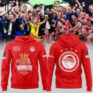 Olympiacos FC Dream Love Create Fight Survive Win Winners UEFA Europa Conference League 2024 Hoodie, Longpants, Cap