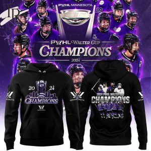 2024 PWHL Walter Cup Champions Minnesota Hoodie – Purple