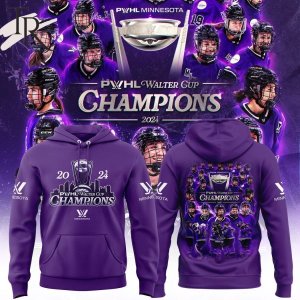 2024 PWHL Walter Cup Champions Minnesota Hoodie – Purple