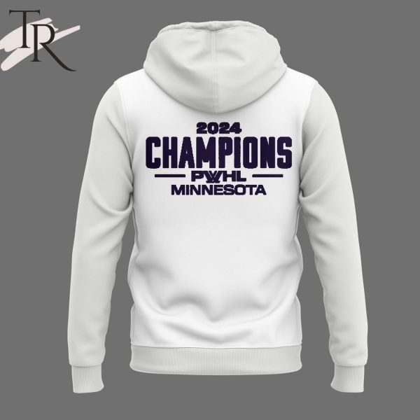 2024 PWHL Walter Cup Champions Minnesota Hoodie – White