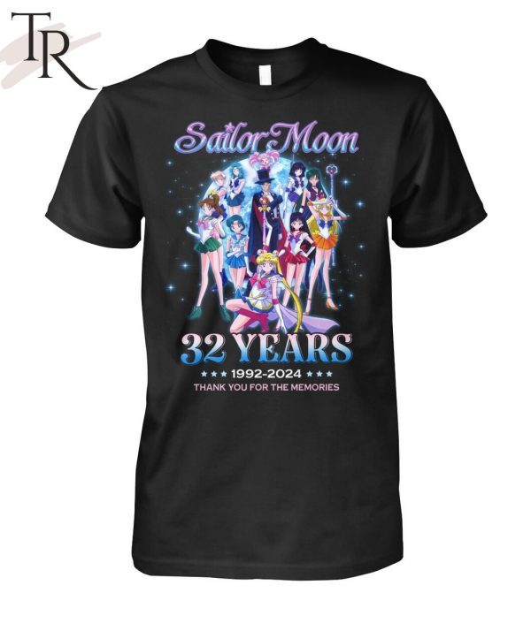 Sailor Moon 32 Years 1992-2024 Thank You For The Memories T-Shirt