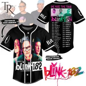 One More Time Tour Blink-182 Custom Baseball Jersey