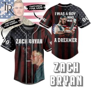 Zach Bryan I Was A Boy Who Was A Dreamer Custom Baseball Jersey