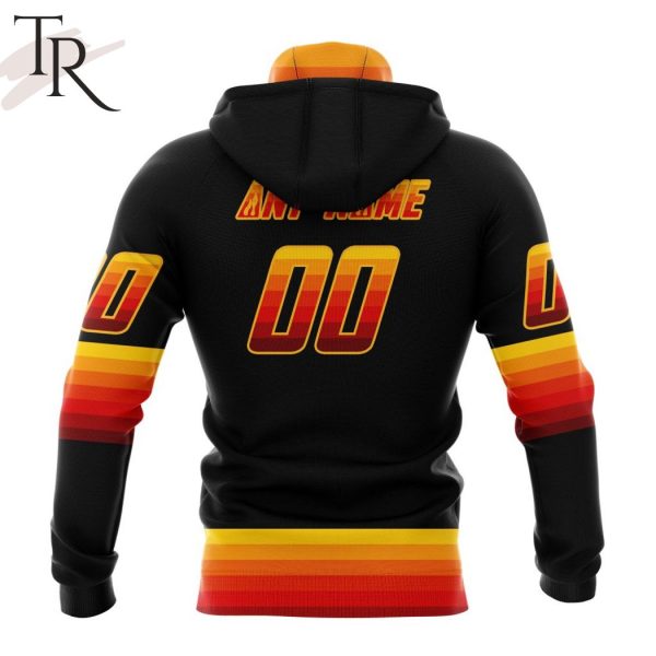NHL Calgary Flames Special Blackout Design Hoodie