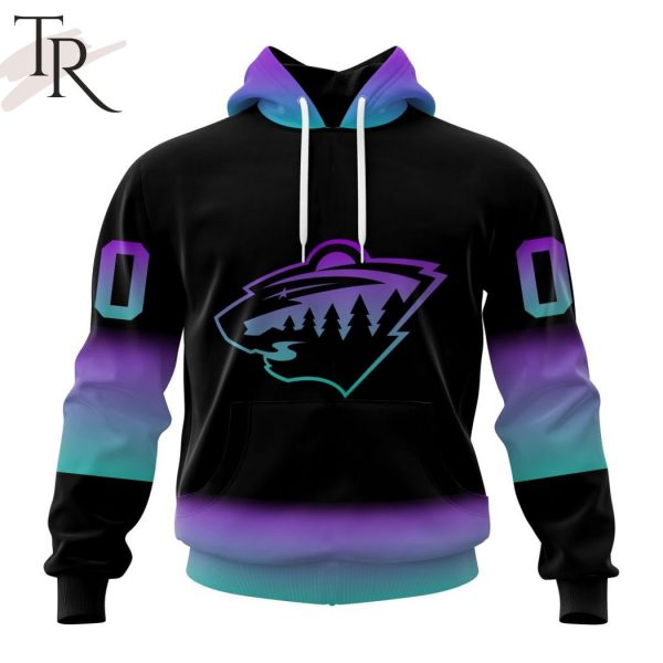 NHL Minnesota Wild Special Blackout Design Hoodie