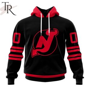 NHL New Jersey Devils Special Blackout Design Hoodie