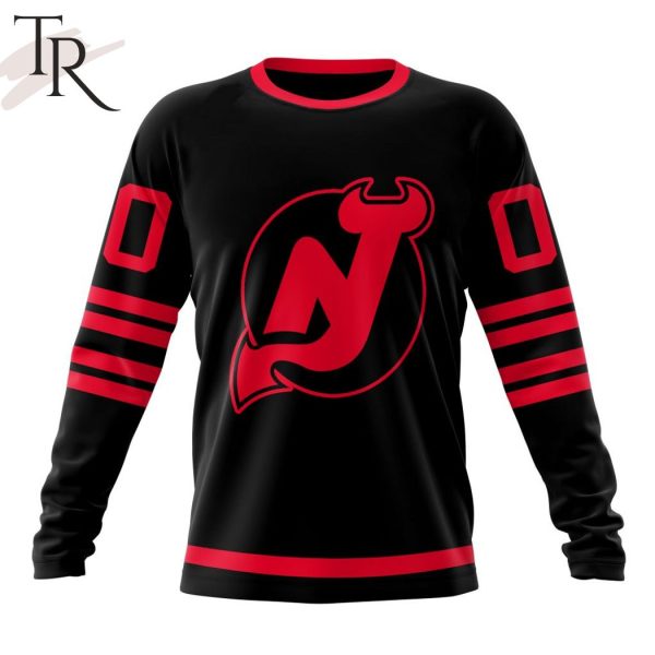 NHL New Jersey Devils Special Blackout Design Hoodie