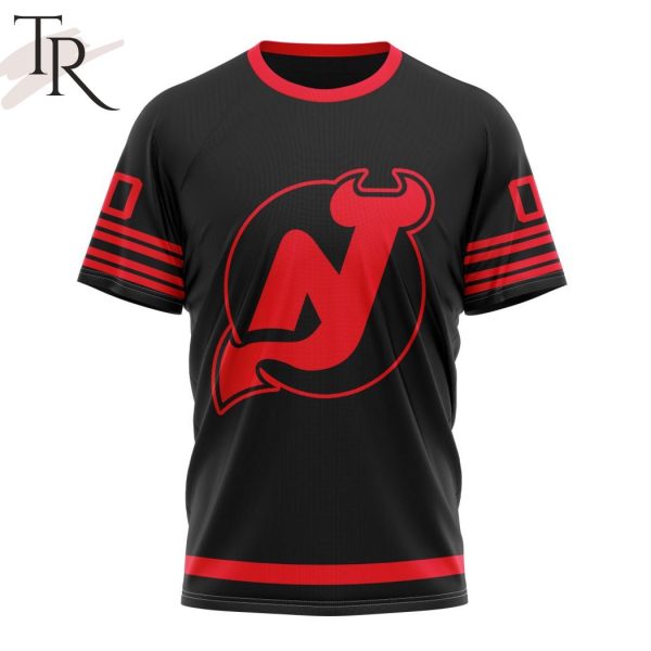 NHL New Jersey Devils Special Blackout Design Hoodie