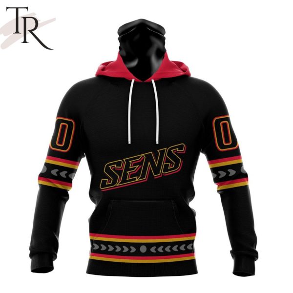 NHL Ottawa Senators Special Blackout Design Hoodie