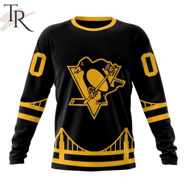 NHL Pittsburgh Penguins Special Blackout Design Hoodie