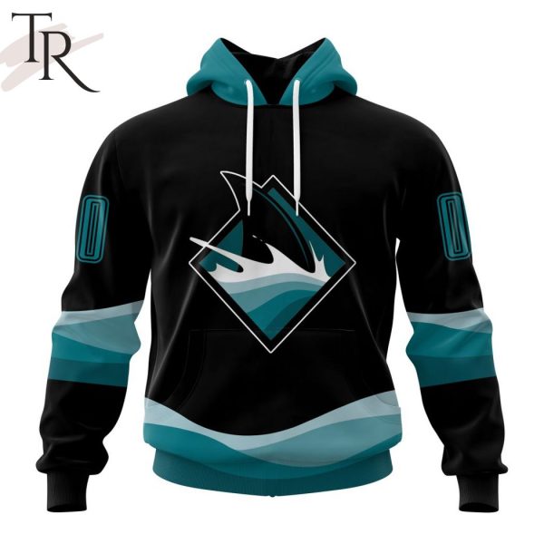 NHL San Jose Sharks Special Blackout Design Hoodie