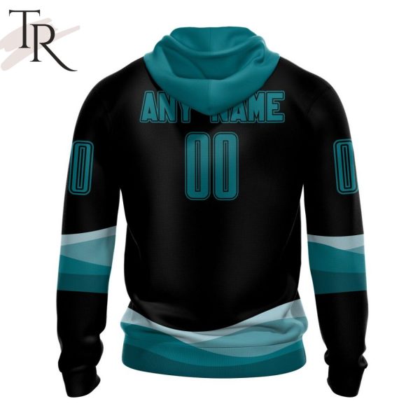 NHL San Jose Sharks Special Blackout Design Hoodie