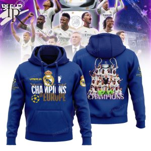 Real Madrid London 24h Final Champions Of Europe Hoodie – Blue