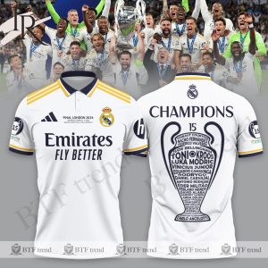 Real Madrid Champions 15 Home 23-24 Polo Shirt