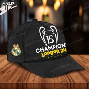 Real Madrid 15 Champions London 24h Final Classic Cap – Black