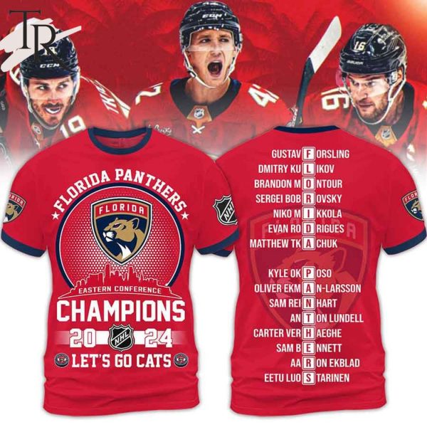 Florida Panthers Eastern Conference Champions 2024 Let’s Go Cats Hoodie – Red