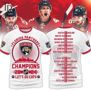 Florida Panthers Eastern Conference Champions 2024 Let’s Go Cats Hoodie – White
