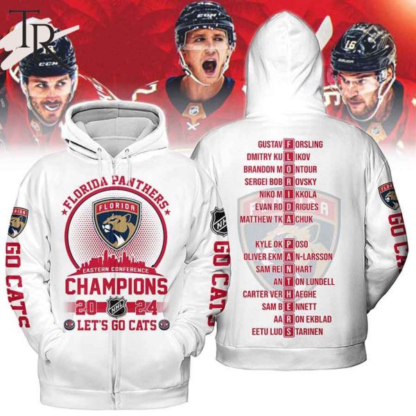 Florida Panthers Eastern Conference Champions 2024 Let’s Go Cats Hoodie – White
