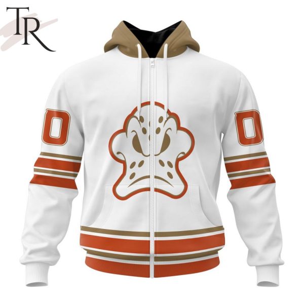 NHL Anaheim Ducks Special Whiteout Design Hoodie