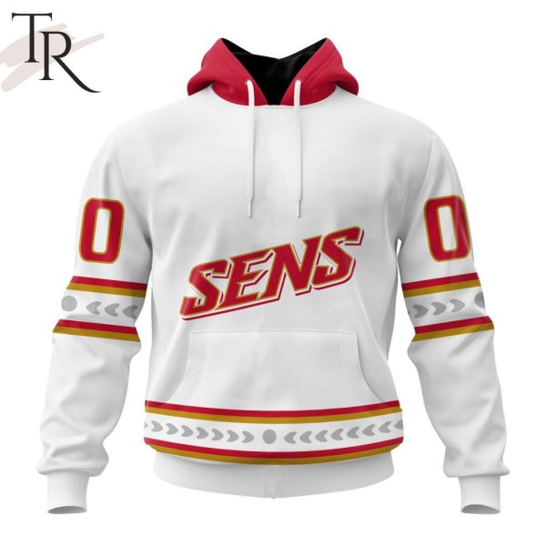 NHL Ottawa Senators Special Whiteout Design Hoodie