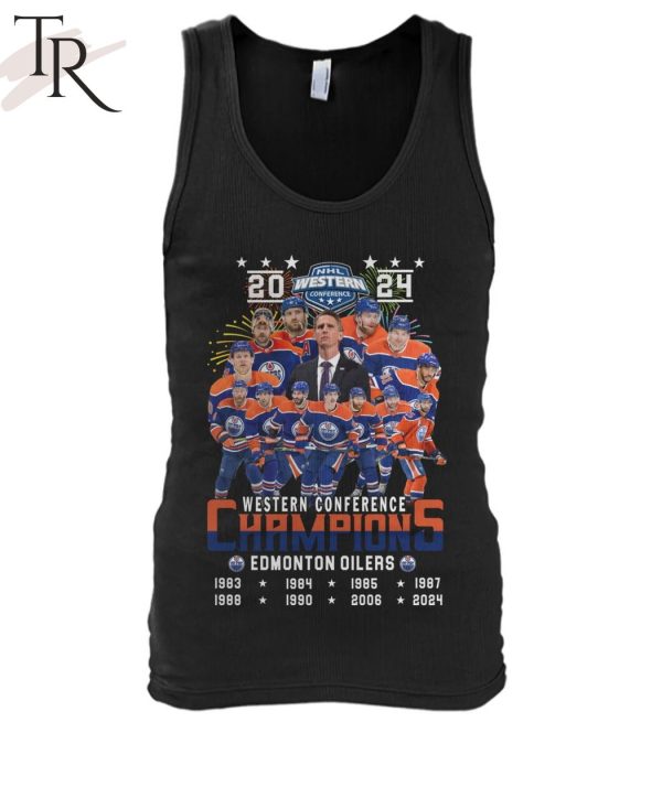 2024 Western Conference 8-Time Champions Edmonton Oilers T-Shirt