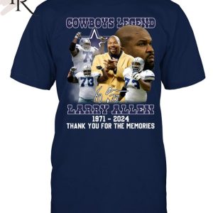Cowboys Legend Larry Allen 1971-2024 Thank You For The Memories T-Shirt