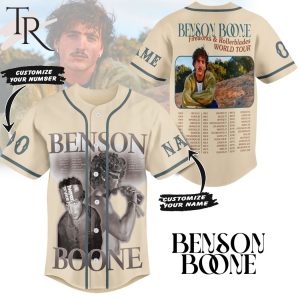 Benson Boone Fireworks & Rollerblades World Tour Custom Baseball Jersey