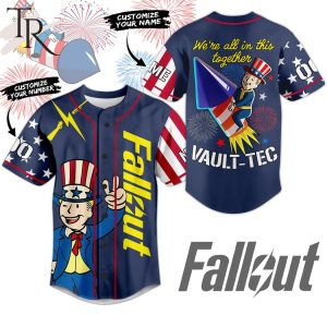 Fallout We’re All In This Together Vault-Tec Custom Baseball Jersey