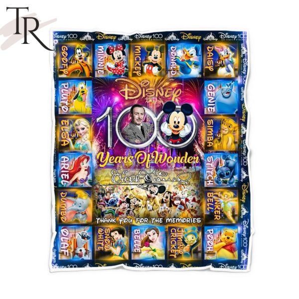 Disney 100 Years Of Wonder Thank You For The Memories Fleece Blanket