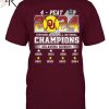 2024 NCAA Softball National Champions Oklahoma Sooners T-Shirt