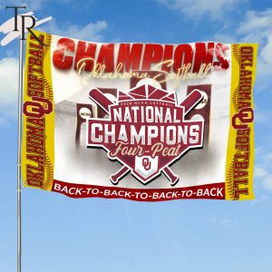 Oklahoma Sooners 2024 NCAA Softball Women’s College World Series Champions Flag